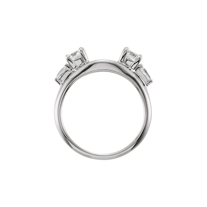 Platinum 5/8 CTW Natural Diamond Wrap Style Enhancer