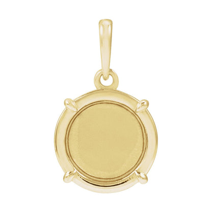 Engravable Round Pendant