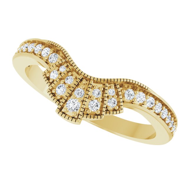 1/5 CTW Natural Diamond Contour Band, 7.25 mm
