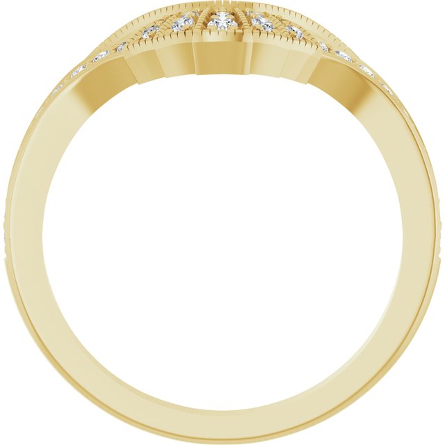 1/5 CTW Natural Diamond Contour Band, 7.25 mm
