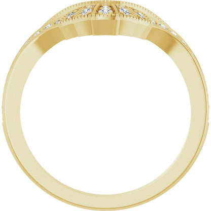 1/5 CTW Natural Diamond Contour Band, 7.25 mm