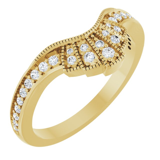 1/5 CTW Natural Diamond Contour Band, 7.25 mm