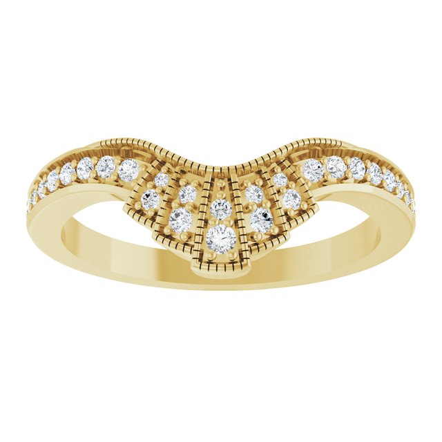 1/5 CTW Natural Diamond Contour Band, 7.25 mm