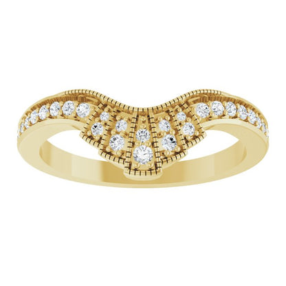 1/5 CTW Natural Diamond Contour Band, 7.25 mm