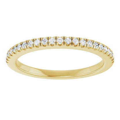 1/5 CTW Natural Diamond Matching Band, 1.8 mm, Half-Bezel Accented Engagement