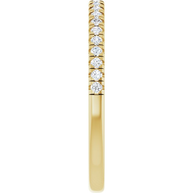 1/5 CTW Natural Diamond Matching Band, 1.8 mm, Half-Bezel Accented Engagement