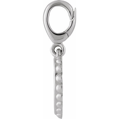 Engravable Heart Charm/Pendant, 18.6 x 11 mm