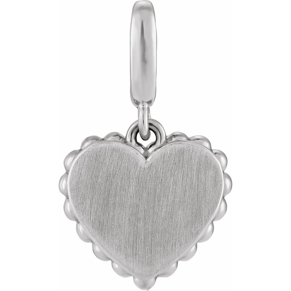 Engravable Heart Charm/Pendant, 18.6 x 11 mm