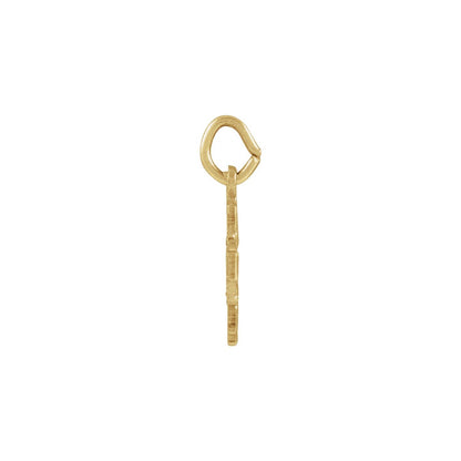 14K Yellow Gold 8x8 mm Four-Way Cross Medal