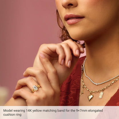 Band for 7x5 mm Elongated Cushion Ring