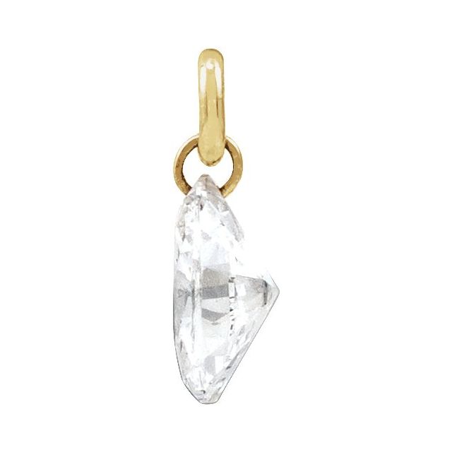 14K Yellow Gold 1/4 CTW Lab-Grown Diamond Drilled Oval Dangle