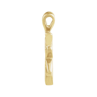 14K Yellow Gold Script Initial Pendant