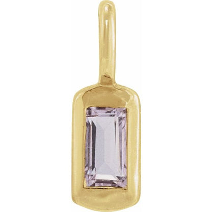 Natural Amethyst Dangle, 2.3 mm x 5.6 mm