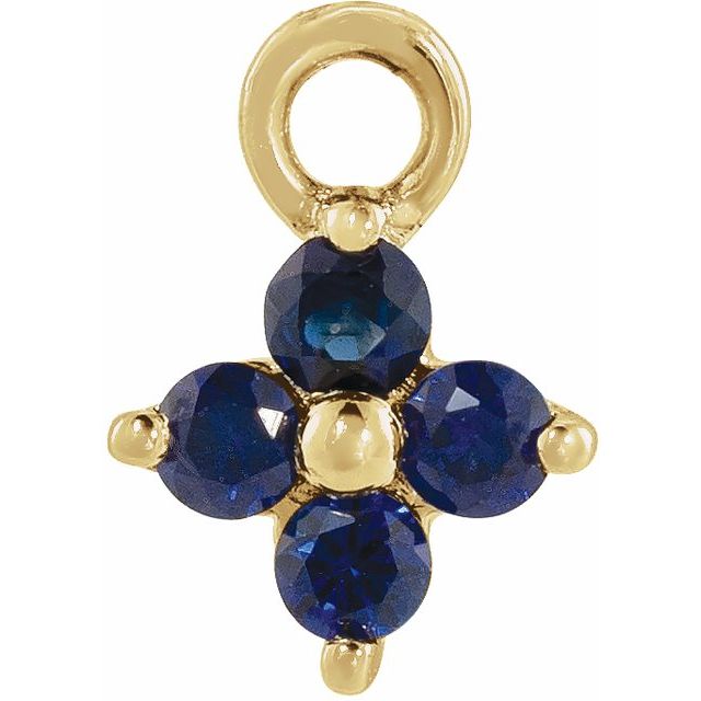 Natural Sapphire Cluster Dangle