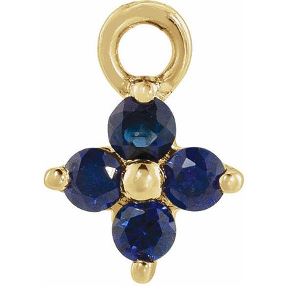 Natural Sapphire Cluster Dangle