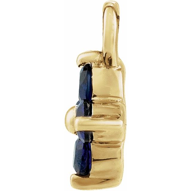 Natural Sapphire Cluster Dangle