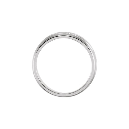 1/5 CTW Natural Diamond Grooved Band