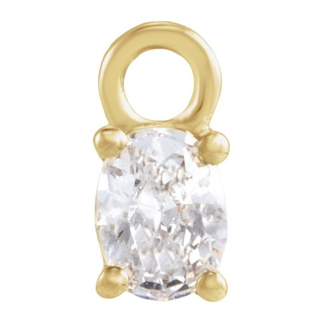 1/6 CT Lab-Grown Diamond Dangle, 3.1 mm x 7 mm