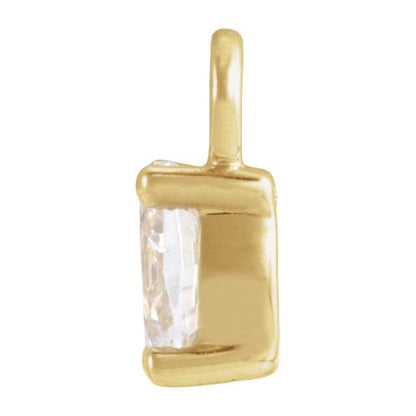 1/6 CT Lab-Grown Diamond Dangle, 3.1 mm x 7 mm