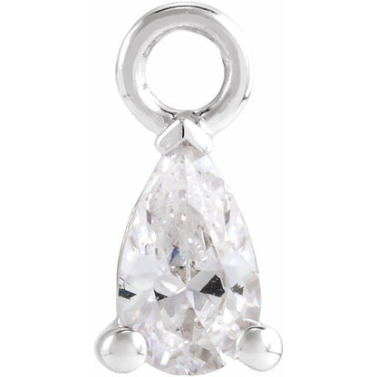 1/5 CT Lab-Grown Diamond Dangle, 3.95 mm x 7.25 mm