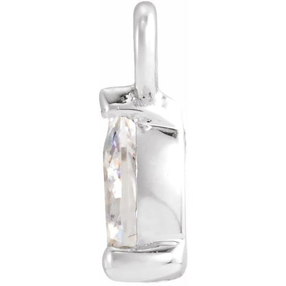 1/5 CT Lab-Grown Diamond Dangle, 3.95 mm x 7.25 mm