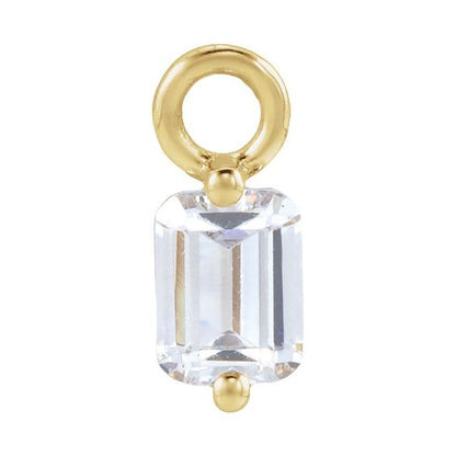 1/4 CT Natural Diamond Dangle, 3.05 mm x 7.6 mm