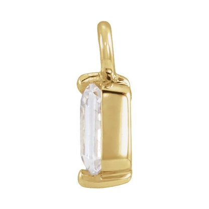 1/4 CT Natural Diamond Dangle, 3.05 mm x 7.6 mm