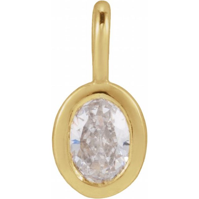 1/6 CTW Lab-Grown Diamond Dangle, 4.2 mm x 5.4 mm