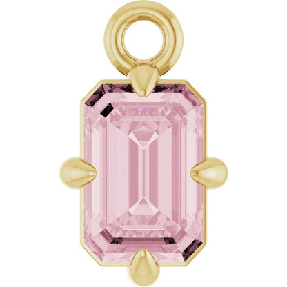 Natural Rose Quartz Dangle