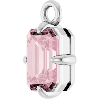Natural Rose Quartz Dangle