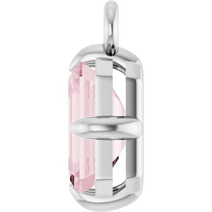 Natural Rose Quartz Dangle