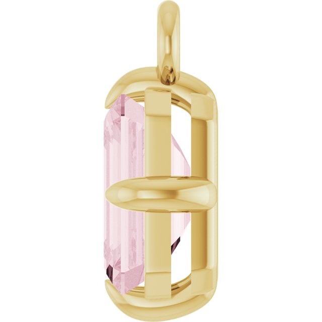 Natural Rose Quartz Dangle