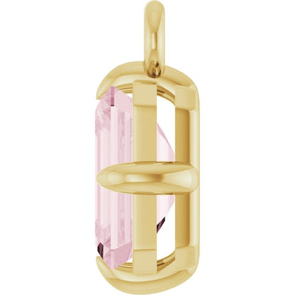 Natural Rose Quartz Dangle