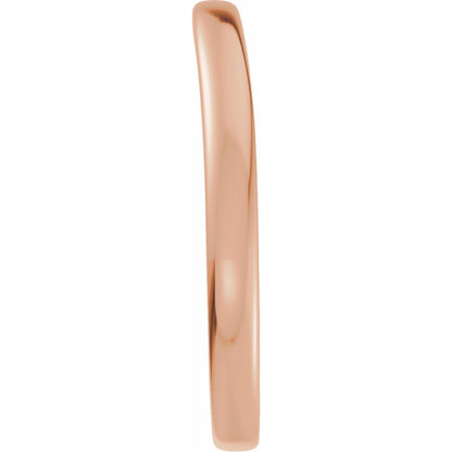 Matching Band for 10x8 mm Oval Ring, 2.1 mm
