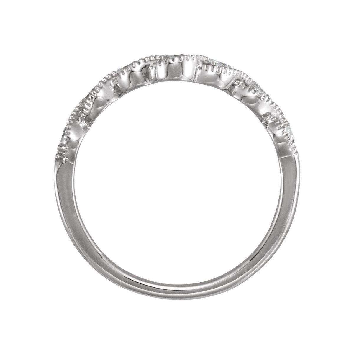 .07 CTW Natural Diamond Contour Band, 3.53 mm