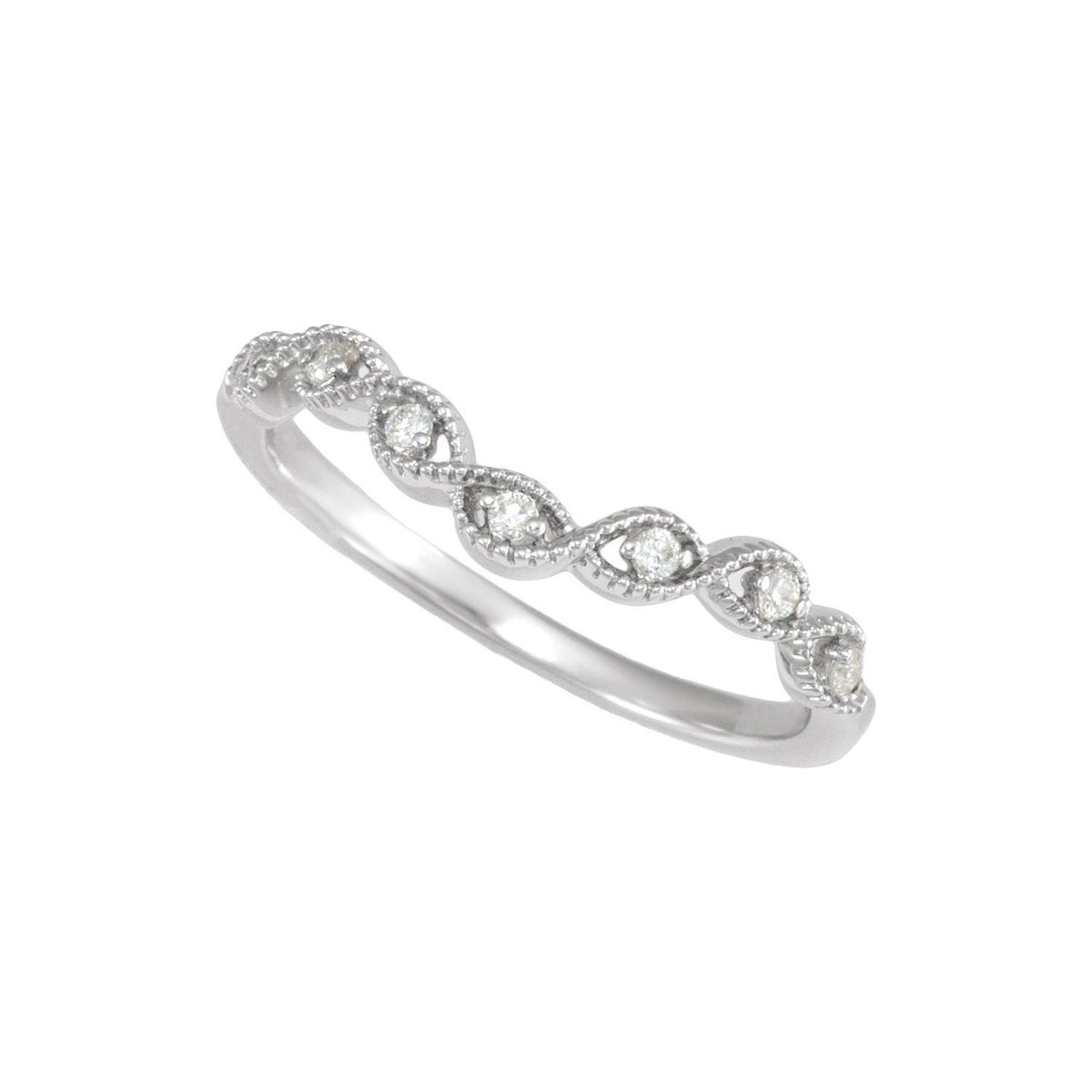 .07 CTW Natural Diamond Contour Band, 3.53 mm