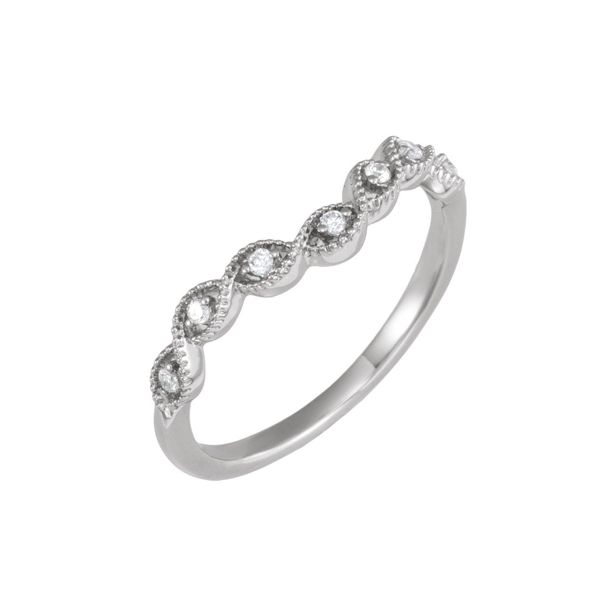 .07 CTW Natural Diamond Contour Band, 3.53 mm