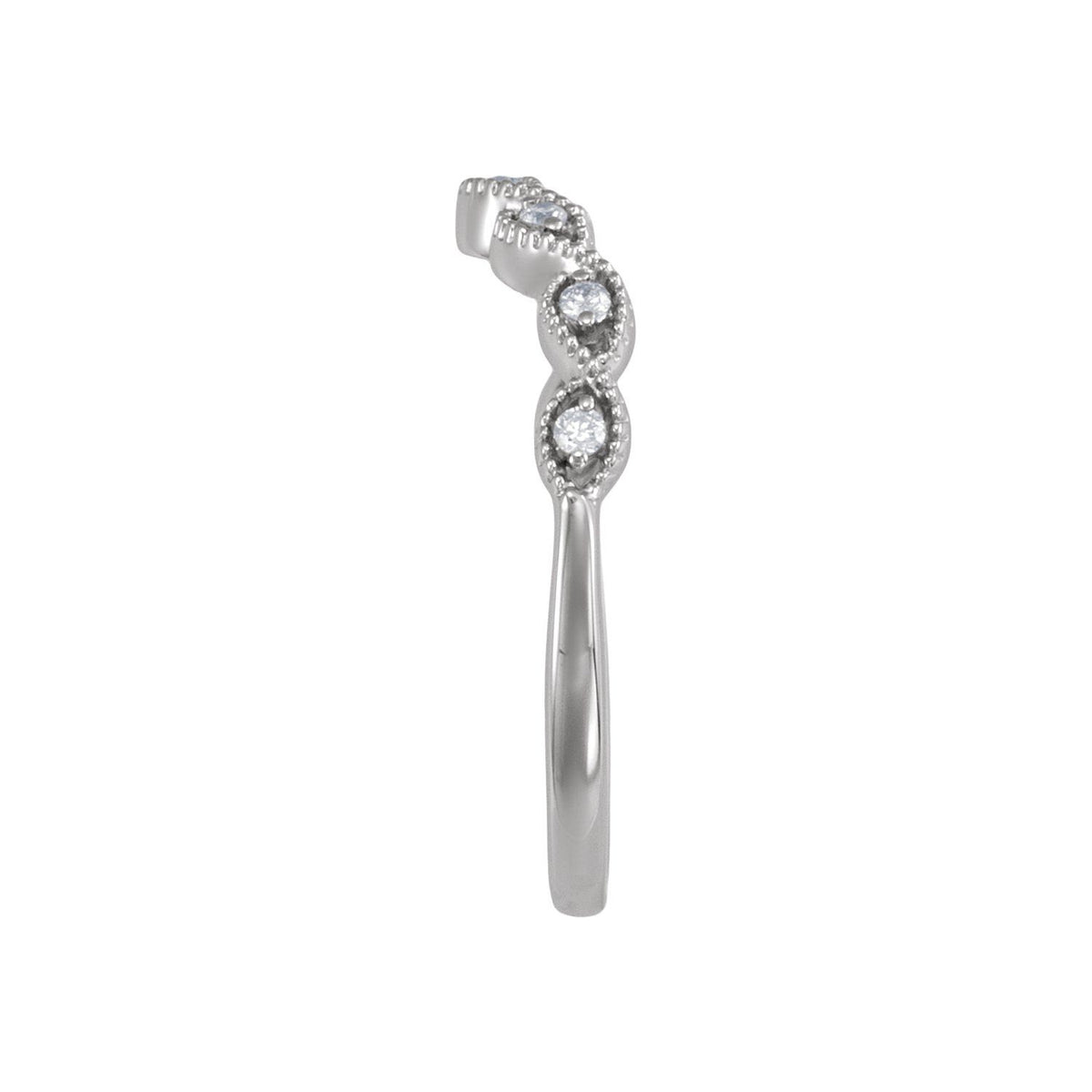 .07 CTW Natural Diamond Contour Band, 3.53 mm