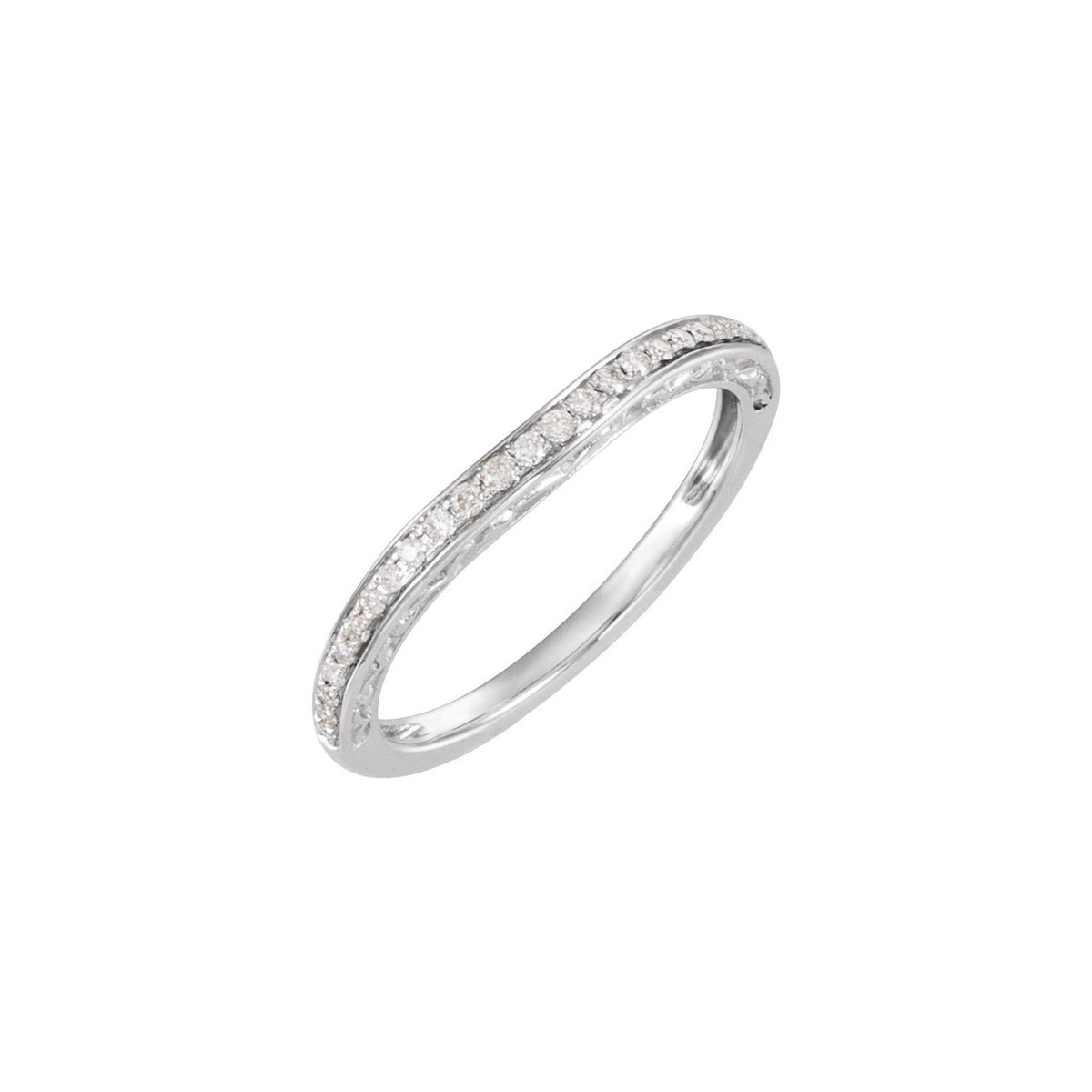 1/6 CTW Natural Diamond Band, 2.5 mm, Halo-Style Engagement