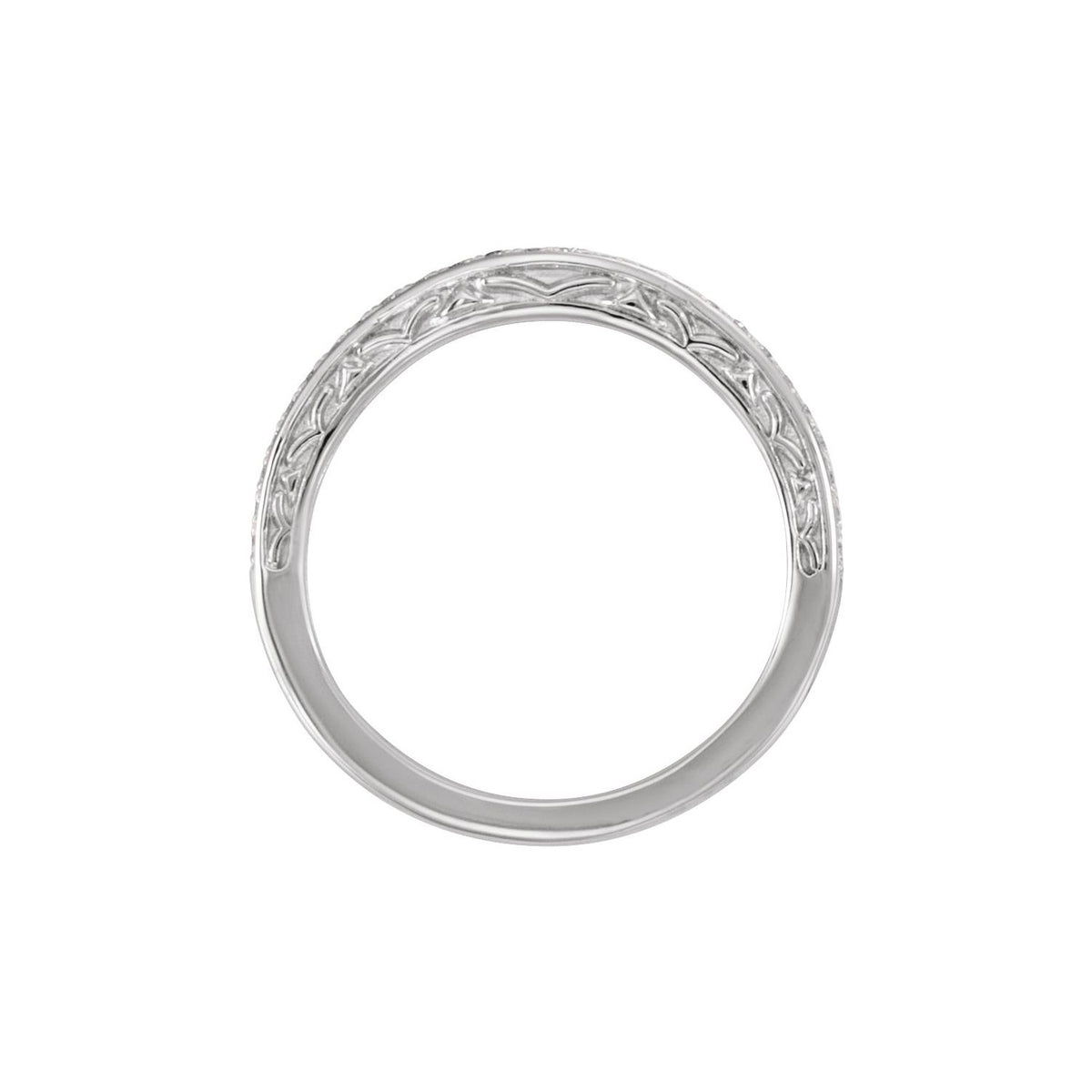 1/6 CTW Natural Diamond Band, 2.5 mm, Halo-Style Engagement