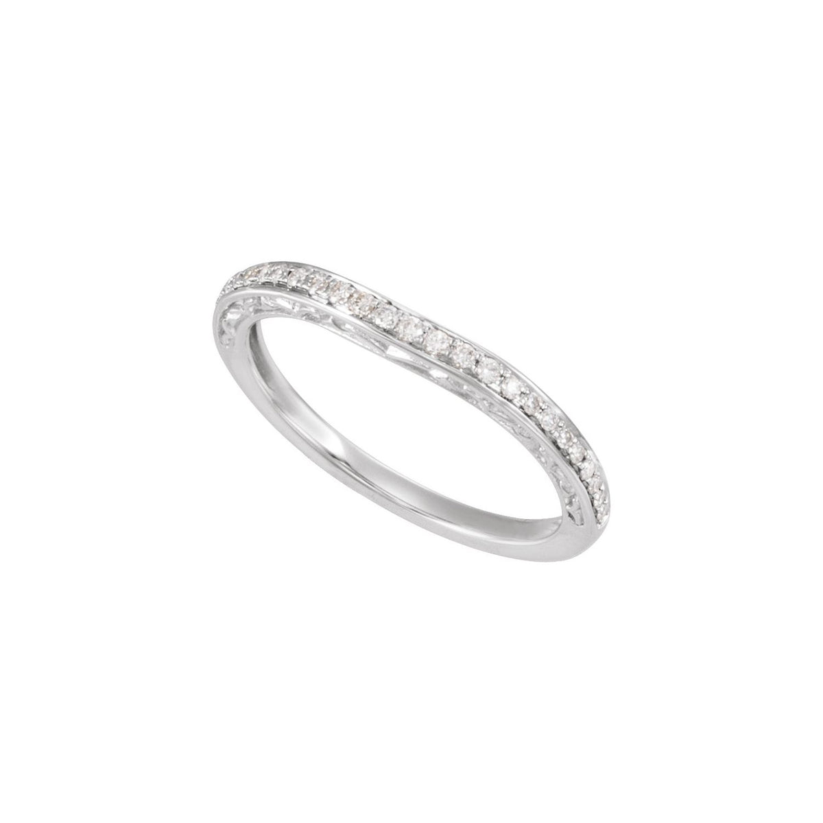 1/6 CTW Natural Diamond Band, 2.5 mm, Halo-Style Engagement