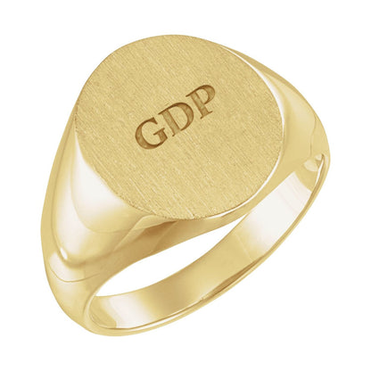 Oval Signet Ring, 18 x 16 mm