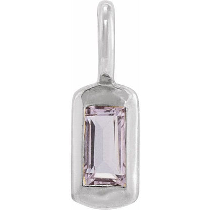 Natural Amethyst Dangle, 2.3 mm x 5.6 mm