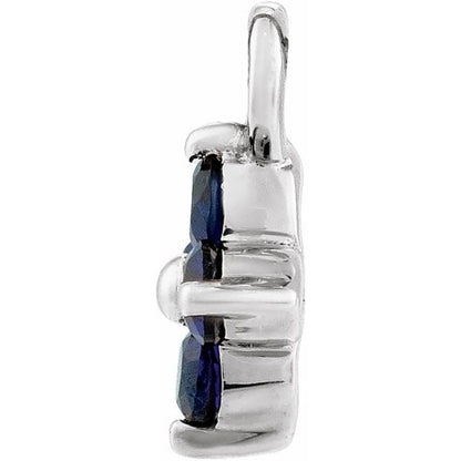 Natural Sapphire Cluster Dangle