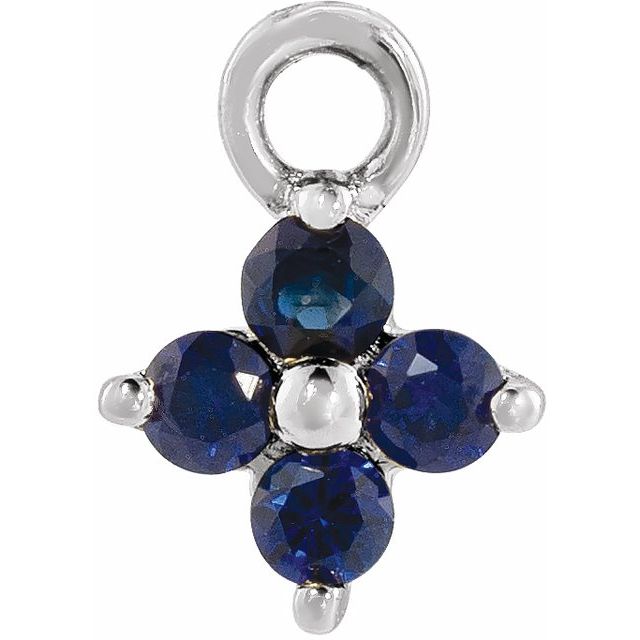 Natural Sapphire Cluster Dangle