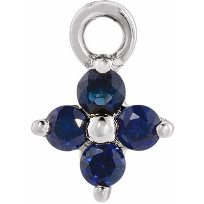 Natural Sapphire Cluster Dangle