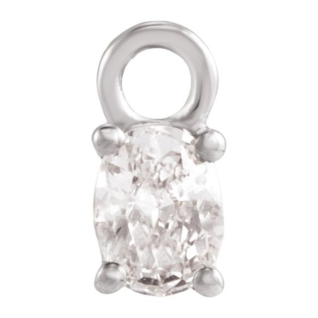 1/6 CT Lab-Grown Diamond Dangle, 3.1 mm x 7 mm