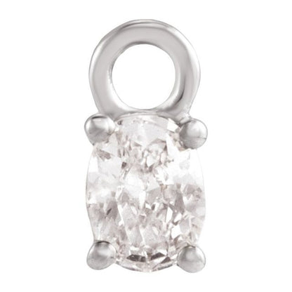 1/6 CT Lab-Grown Diamond Dangle, 3.1 mm x 7 mm
