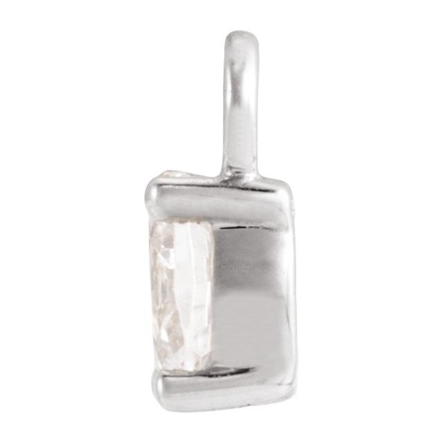 1/6 CT Lab-Grown Diamond Dangle, 3.1 mm x 7 mm
