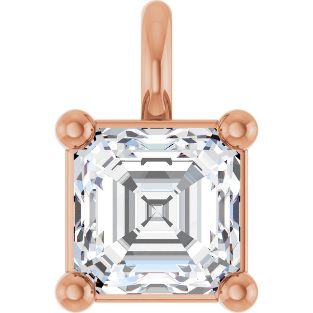 1/3 CT Lab-Grown Diamond Dangle, 4.45 mm x 4.45 mm